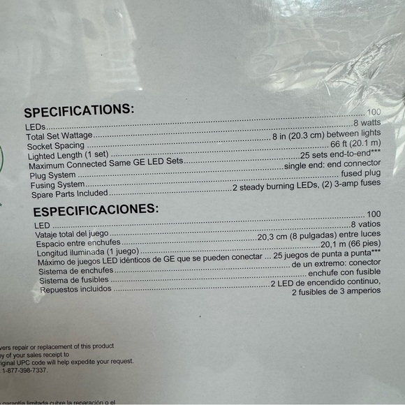 GE Energy Smart 100 LED Lights C9 LED Warm White Christmas Wedding party 66 feet - Picture 3 of 10